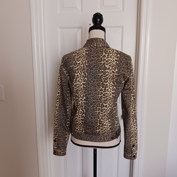 ATM Leopard Print Denim Jacket - Picture 8 of 16